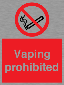 Vaping prohibited